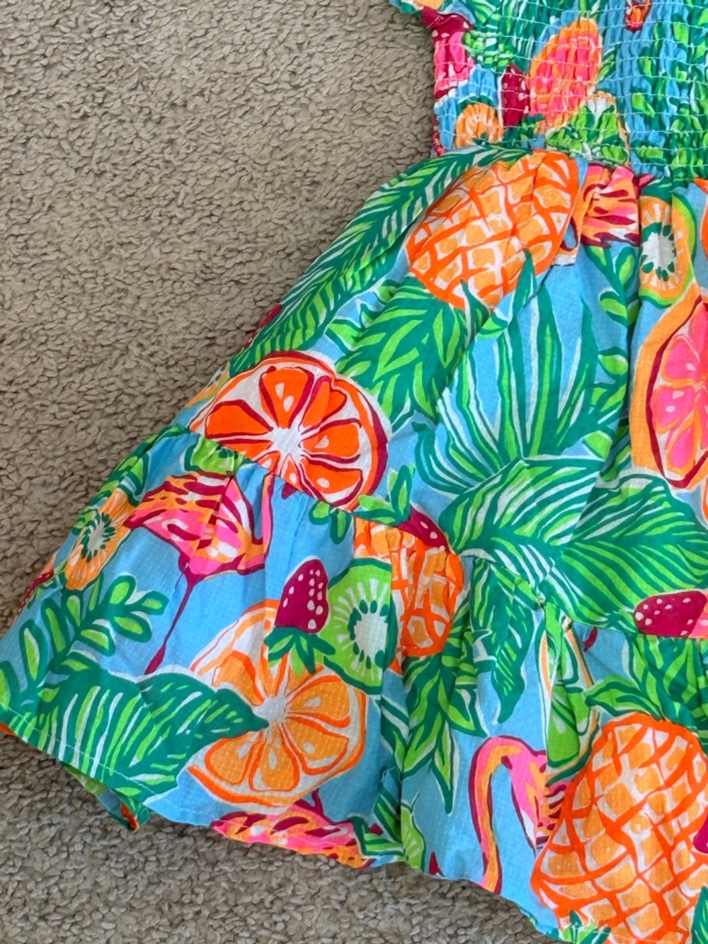 C&C California Girls Tropical Fruit Print Dress 3T Cotton Sundress NWOT - Picture 3 of 12